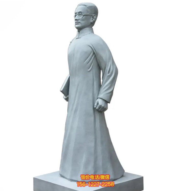 大理石石雕人物雕塑，點綴校園廣場