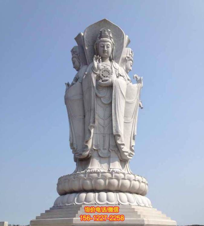 景區(qū)石雕觀音佛像雕塑，美化環(huán)境