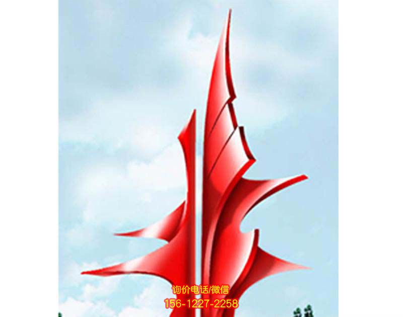 帆船彩繪不銹鋼雕塑，裝點園林廣場
