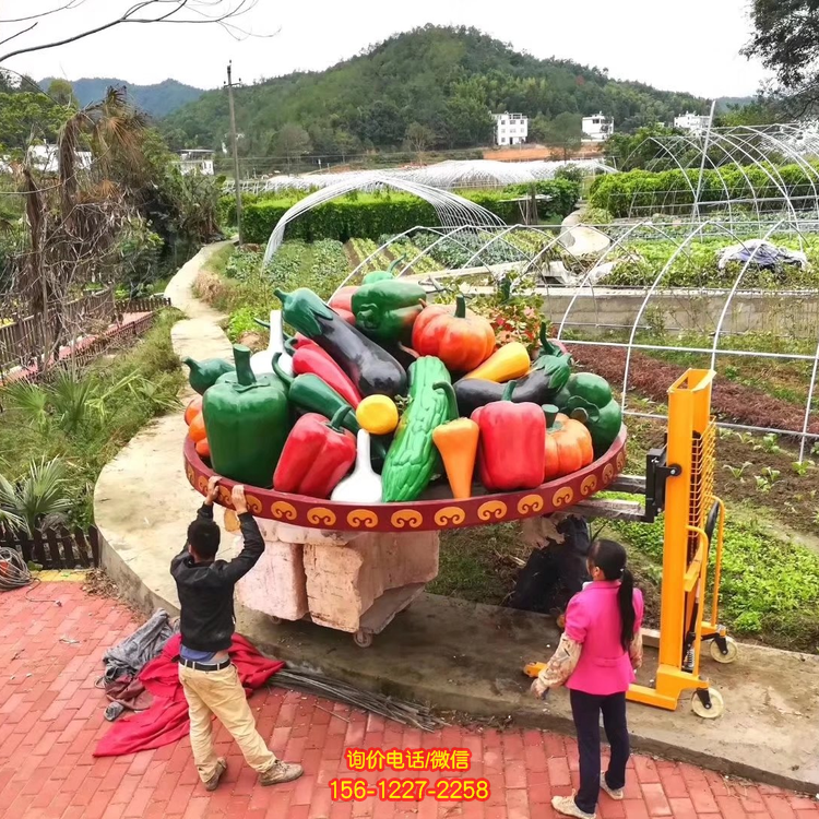 農場大型玻璃鋼仿真彩繪蔬菜蔬菜景觀