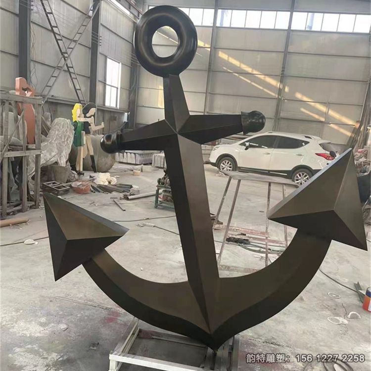 廣場不銹鋼船錨雕塑，加工定做大型雕塑船錨