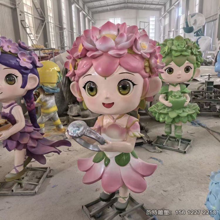 彩色卡通人物雕塑 玻璃鋼卡通人物造型大全